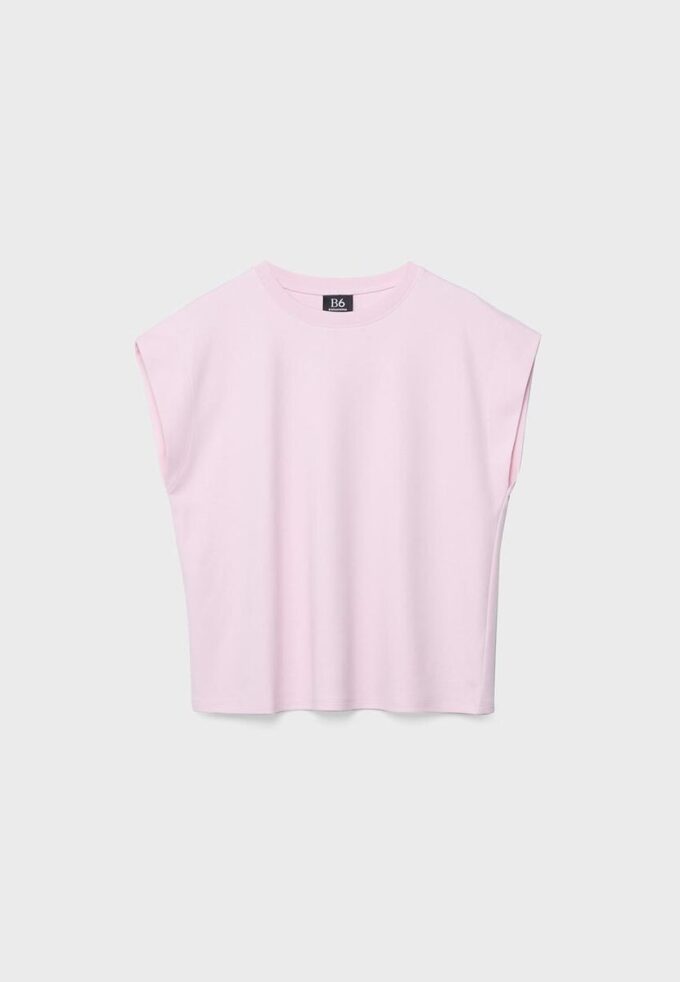 B06 T-shirt básica de ombros caídos