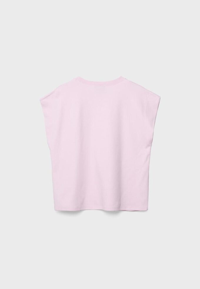 B06 T-shirt básica de ombros caídos