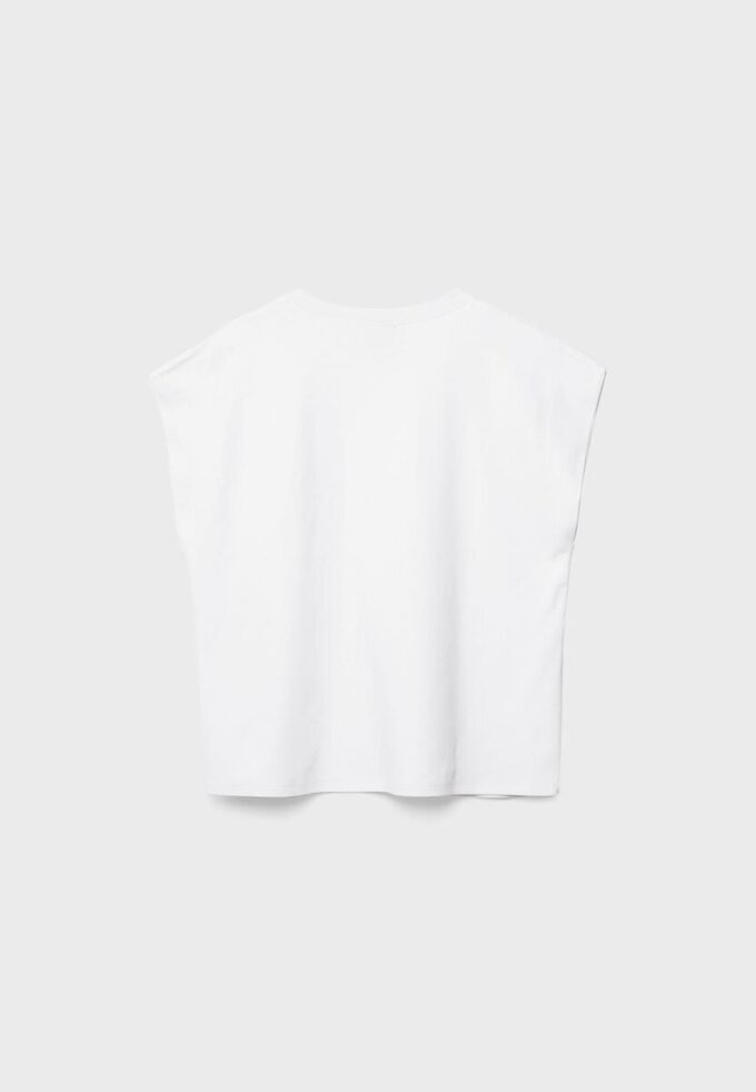 B06 T-shirt básica de ombros caídos