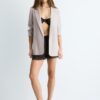 Blazer aberto às riscas
