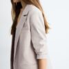 Blazer aberto às riscas