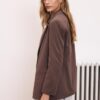 Blazer aberto às riscas
