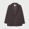 Blazer aberto às riscas