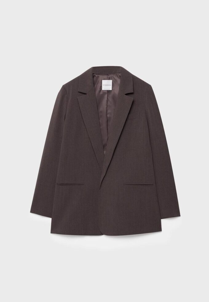 Blazer aberto às riscas