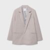 Blazer aberto às riscas