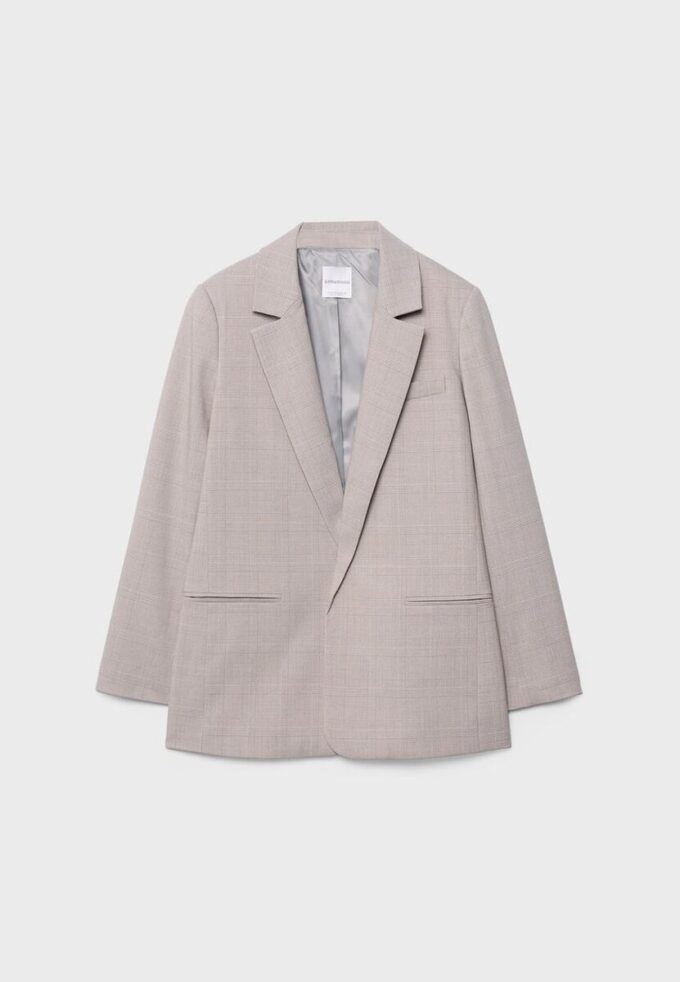 Blazer aberto às riscas