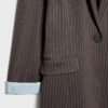 Blazer básico de malha às riscas Blazer básico de malha às riscas