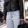 Blazer curto com efeito de pele Blazer curto com efeito de pele