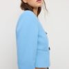 Blazer curto de gola redonda Blazer curto de gola redonda
