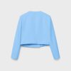 Blazer curto de gola redonda Blazer curto de gola redonda