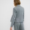 Blazer curto às riscas