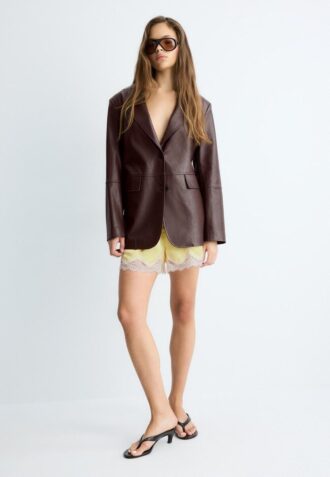 Blazer em imitação de pele Blazer em imitação de pele