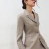 Blazer justo de 3 botões