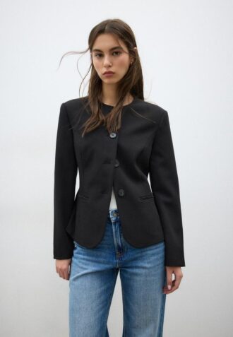 Blazer sem gola Blazer sem gola