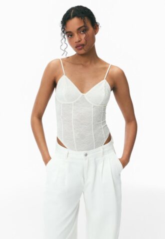 Body de renda com alças