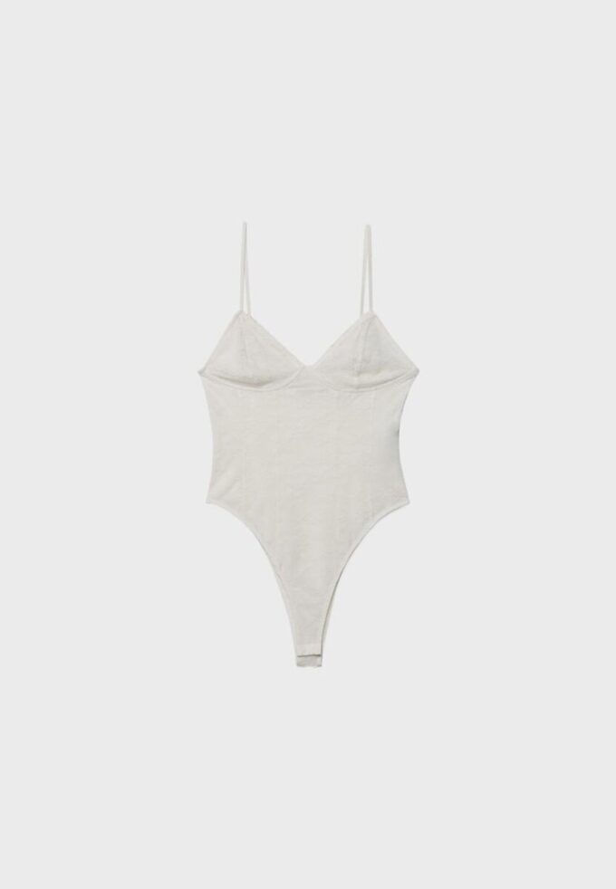 Body de renda com alças Body de renda com alças
