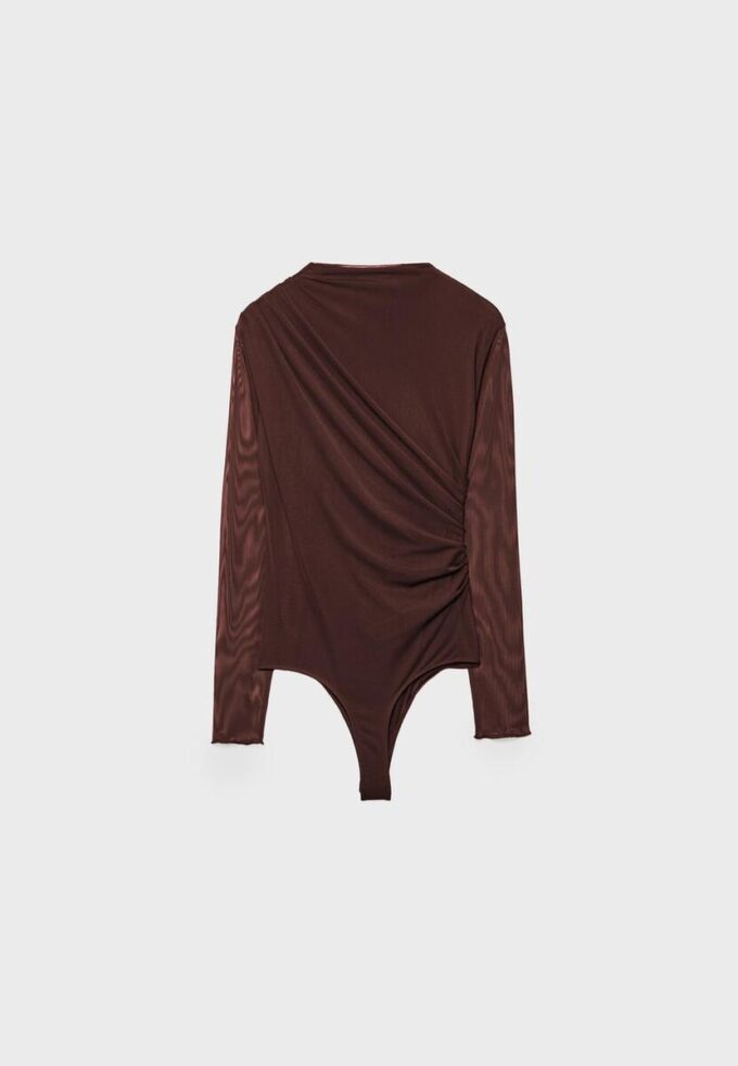 Body de tule franzido Body de tule franzido