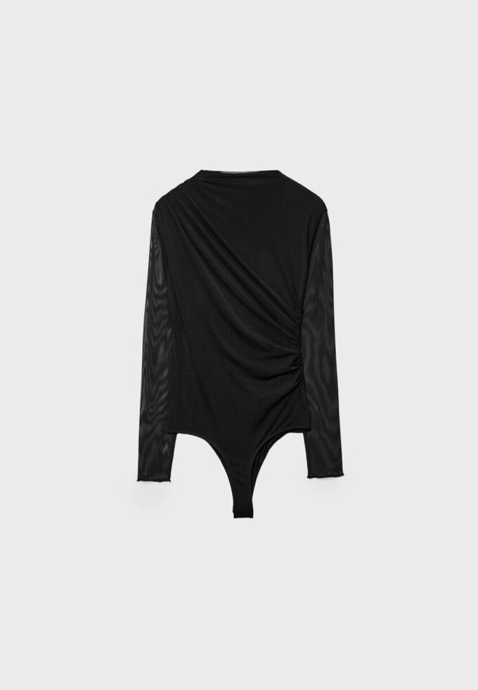 Body de tule franzido Body de tule franzido