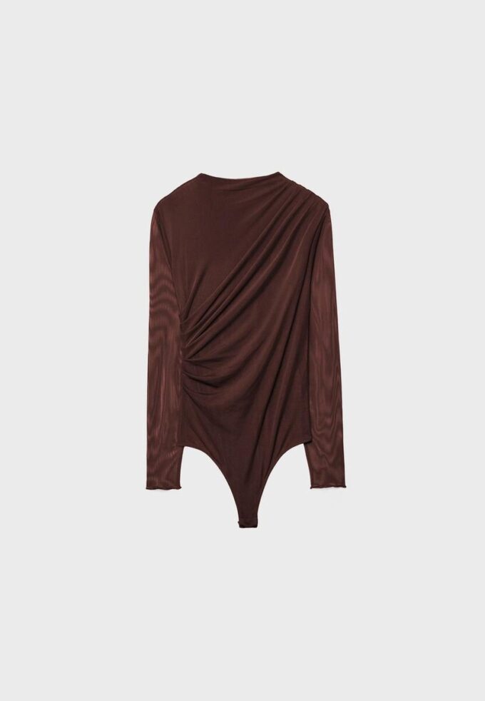 Body de tule franzido Body de tule franzido