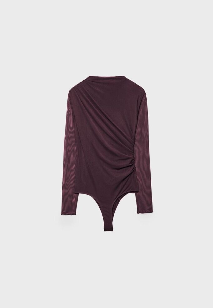 Body de tule franzido Body de tule franzido
