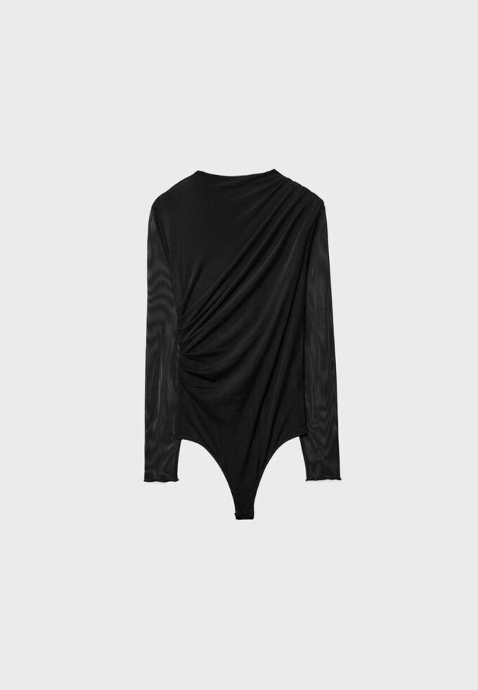 Body de tule franzido Body de tule franzido