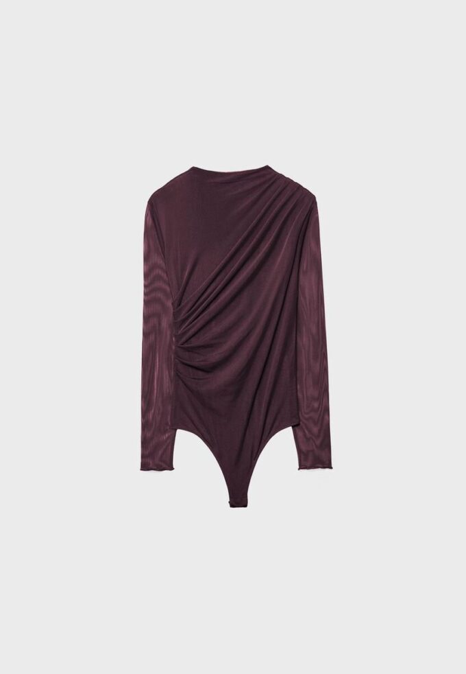 Body de tule franzido Body de tule franzido