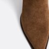 Botas de cano curto em pele estilo cowboy