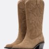 Botas de cowboy em pele dividida