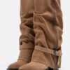 Botas de pele Joots de salto alto Botas de pele Joots de salto alto