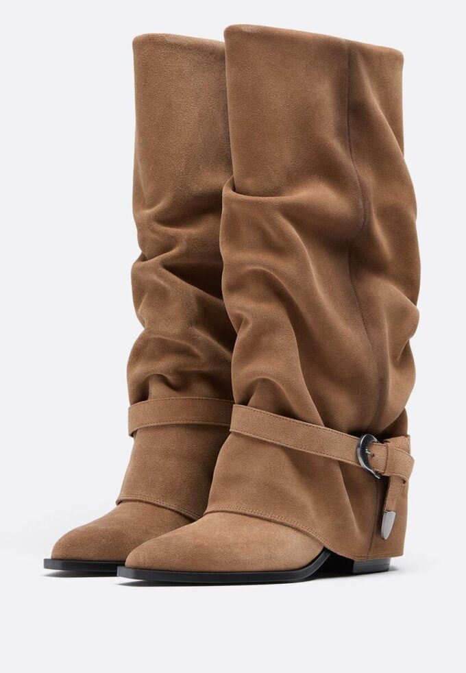 Botas de pele Joots de salto alto Botas de pele Joots de salto alto