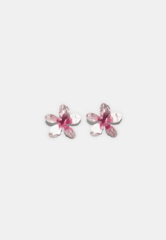 Brincos de Flor em Dois Tons