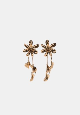 Brincos pendentes em forma de flor