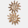 Brincos pequenos com strass em forma de sol Brincos pequenos com strass em forma de sol