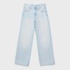 Calças de ganga de cintura baixa e perna Wide Leg com detalhe de estrela Calças de ganga de cintura baixa e perna Wide Leg com detalhe de estrela