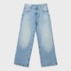 Calças de ganga de cintura baixa e perna Wide Leg com detalhe de estrela Calças de ganga de cintura baixa e perna Wide Leg com detalhe de estrela