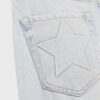 Calças de ganga de cintura baixa e perna Wide Leg com detalhe de estrela Calças de ganga de cintura baixa e perna Wide Leg com detalhe de estrela