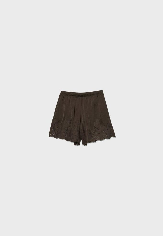 Calções de camisola em cetim Calções de camisola em cetim