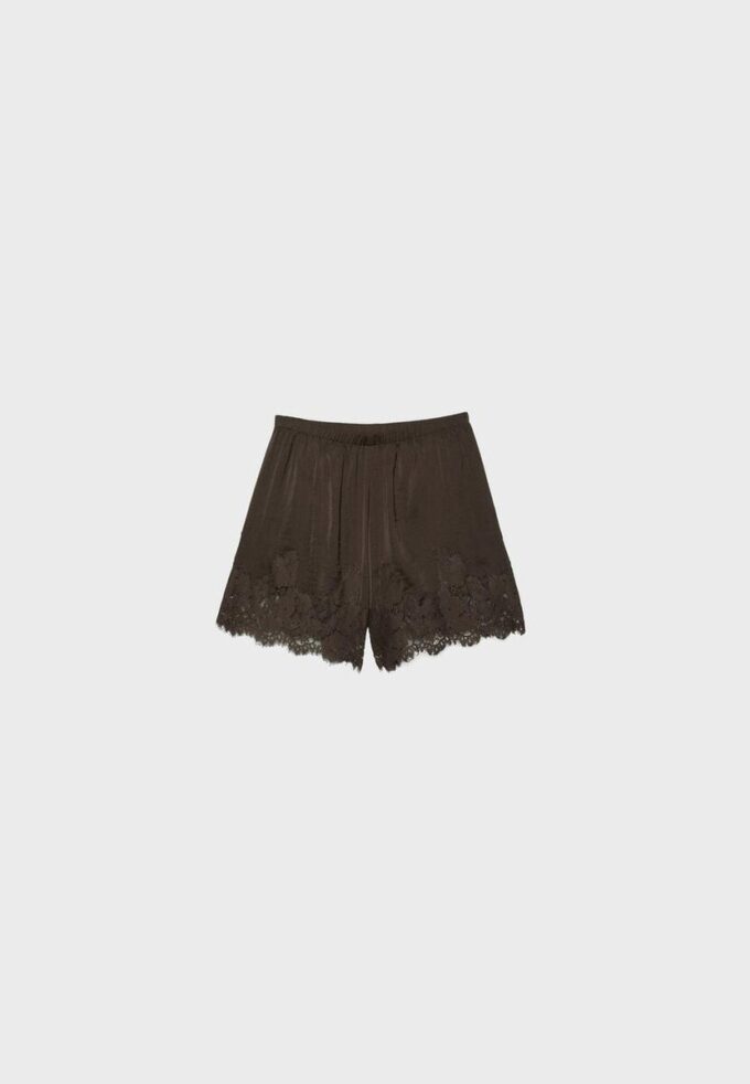Calções de camisola em cetim Calções de camisola em cetim
