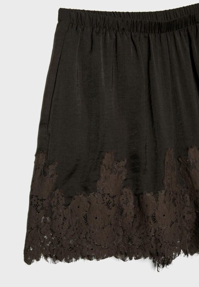 Calções de camisola em cetim Calções de camisola em cetim