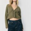 Camisa aberta com tachas Camisa aberta com tachas