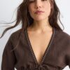 Camisa aberta com tachas Camisa aberta com tachas