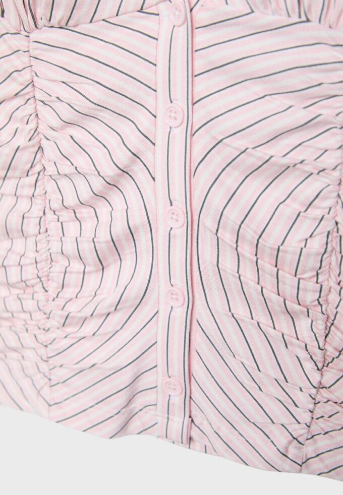 Camisa de manga curta com franzido Camisa de manga curta com franzido