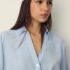 Camisa esvoaçante com botões