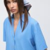 Camisa esvoaçante com botões