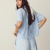 Camisa esvoaçante com botões