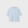 Camisa esvoaçante com botões