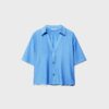 Camisa esvoaçante com botões