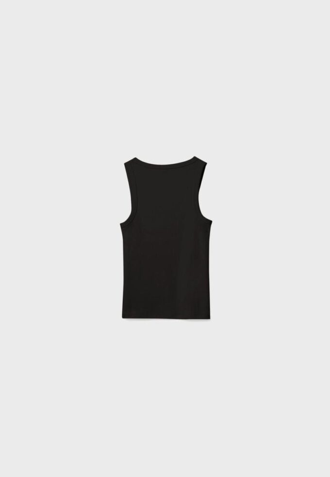 Camisas com costas em V e canelado