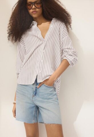 Camisas com efeito de linho