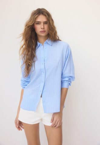 Camisas com efeito de linho